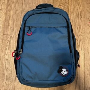 Disneyland Travel Backpack Multi Pocket Padded Teal Blue Mickey California